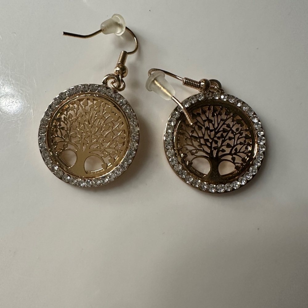 Pandora Gold Tree of Life Earrings